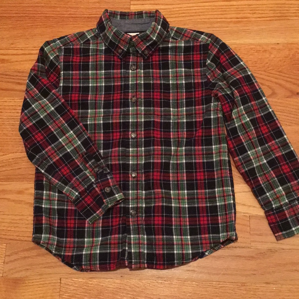 Gymboree Woven Button Down Plaid Shirt
